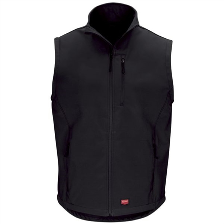 WORKWEAR OUTFITTERS Soft Shell Vest -Black-Large VP62BK-RG-L